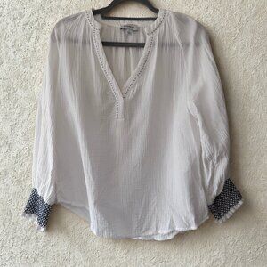 Evereve Cotton Blend Flowy Boho Top - Small